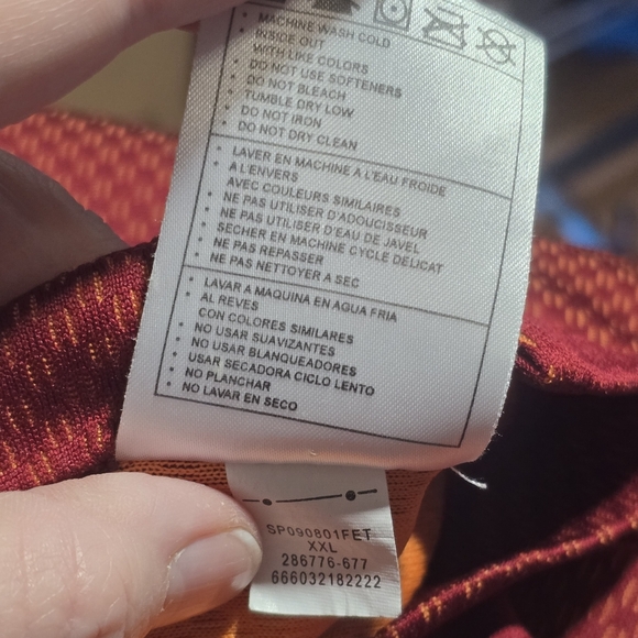 Vtg Nike Golf Polo Short Sleeve Shirt Patterned Burgundy Men's 2XL CSX Embroider - Picture 5 of 10